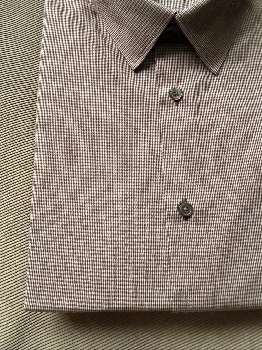 Banana Republic Men's Slim Fit Dress Shirt Burgundy Texture Large